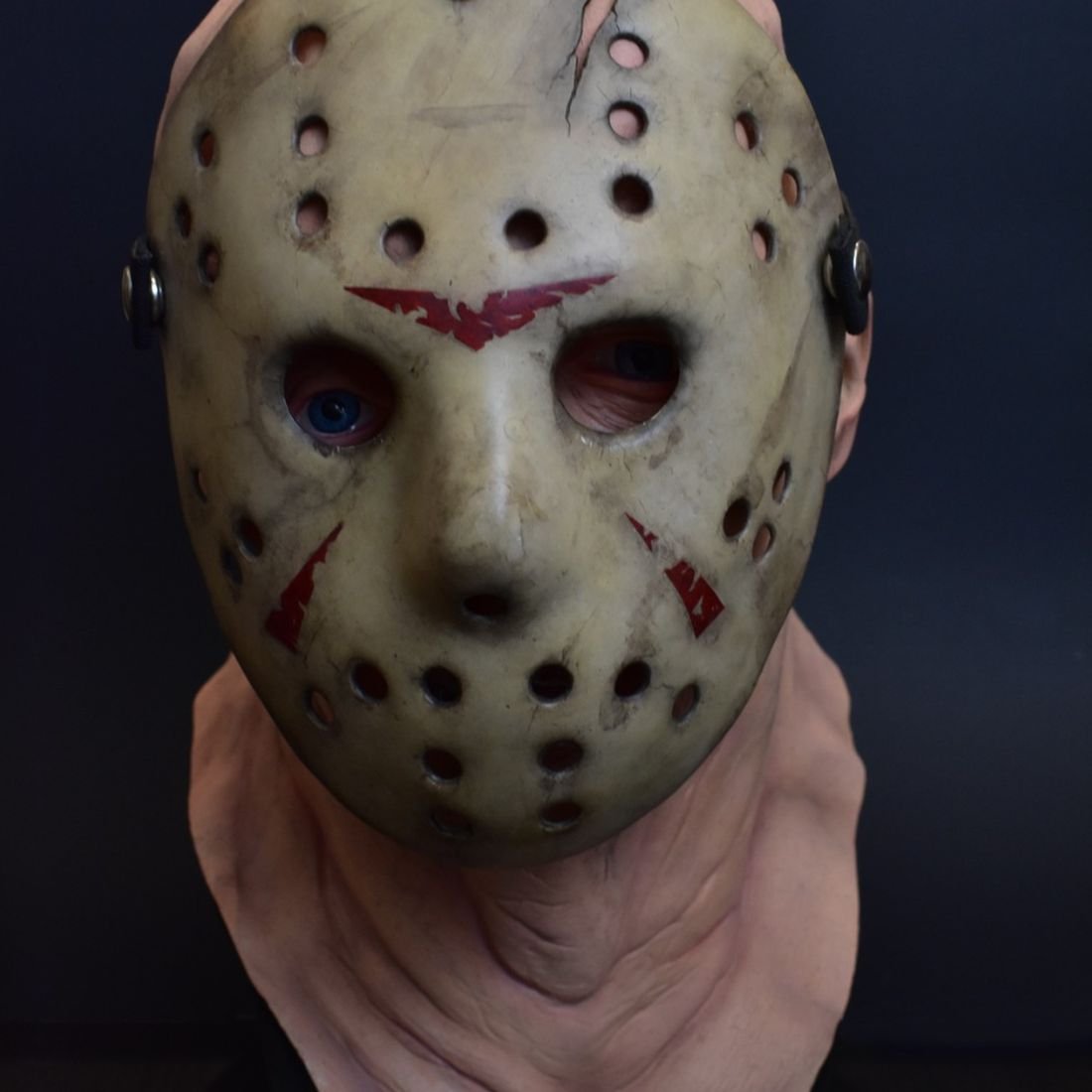 3D printed piece by WePrint3D - Wearable mask - weathered paint - skin-tone neck